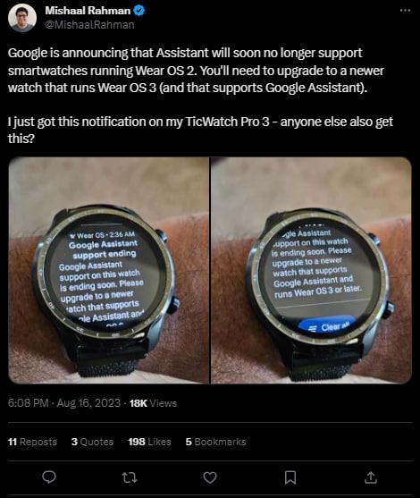 Google Assistant для всех: компания прекращает поддержку Assistant на старых часах Wear OS
