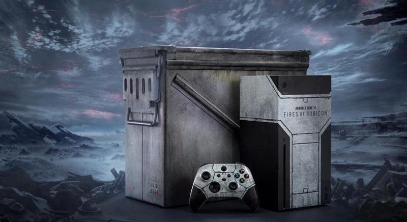 Microsoft приглашает пользователей Twitter/X принять участие в розыгрыше уникальной консоли Xbox Series X, выполненной в стиле Armored Core 6 Fires of Rubicon