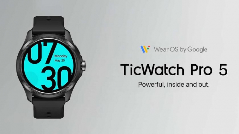 TicWatch Pro 5 на Amazon: смарт-часы с двумя экранами, чипом Snapdragon W5+ Gen 1 и до 45 дней автономной работы со скидкой 54 евро