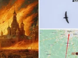 У Москвы снова заметили дрон, который спокойно летает в нескольких десятках километров от российской столицы — видео