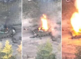 Украинские FPV-дроны с артиллерией уничтожили российский модернизированный танк Т-72Б3