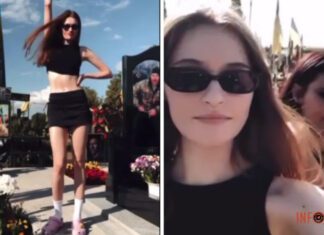 В Киеве девушки устроили танцы на кладбище среди могил погибших воинов (видео)