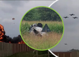 Авиакатастрофа в Италии: военный самолет упал на гражданский автомобиль — погибла 5-летняя девочка — видео авиакатастрофы