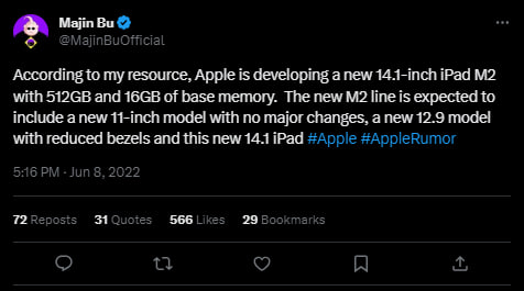 Граница между MacBook и iPad уже вполне условна! Скоро может появиться 14-дюймовый iPad Pro