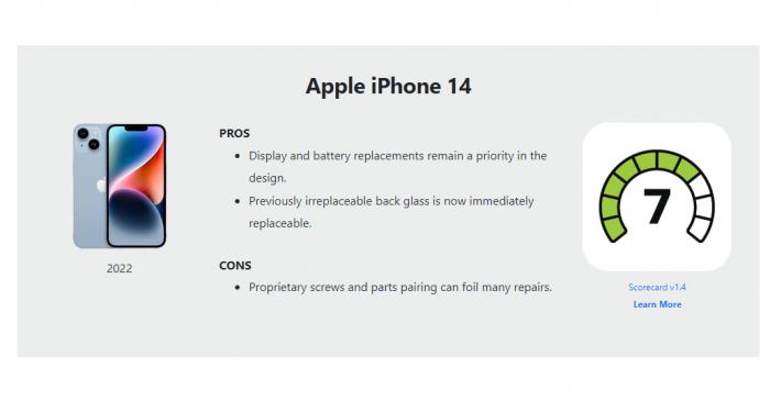 iFixit понизил рейтинг ремонта iPhone 14 с 7/10 до 4/10: но оправдано ли это?