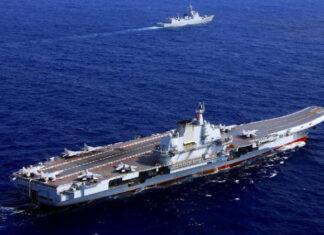 Китайский авианосец Shandong вместе с истребителями J-16 и Су-30 был замечен рядом с границей Тайваня