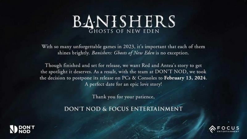 Конкуренция оказалась слишком серьёзной: разработчики Banishers: Ghosts of New Eden объявили о переносе релиза. Студия Don't Nod опасается, что игра составит конкуренцию Marvel's Spider-Man 2, Alan Wake 2 и Assassin's Creed Mirage