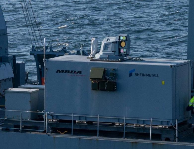 MBDA Deutschland и Rheinmetall испытали боевое лазерное оружие на немецком фрегате Sachsen