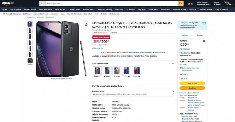 Moto G Stylus 5G (2023) с дисплеем 120 Гц, чипом Snapdragon 6 Gen 1 и камерой на 50 Мп можно купить на Amazon со скидкой в ​​$100