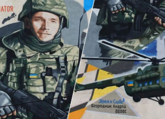 На вечную память герою: в Киеве появился новый мурал в честь бойца-«азовца» с позывным «Оджос»