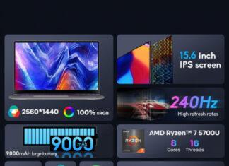 Ninkear A15 Plus: доступный ноутбук с экраном 2.5K и процессором Ryzen 7 5700U
