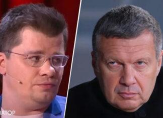 Отправить на фронт: пропагандист Соловьев не оценил шутки российского комика Харламова о проблемах россии
