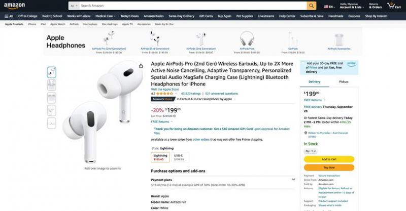 Сегодняшняя сделка: Apple AirPods Pro (2-го поколения) с USB-C доступны на Amazon со скидкой 50 долларов