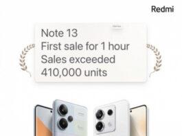 Продажи серии Redmi Note 13 превысили 410 000 смартфонов всего через 1 час после старта в Китае.