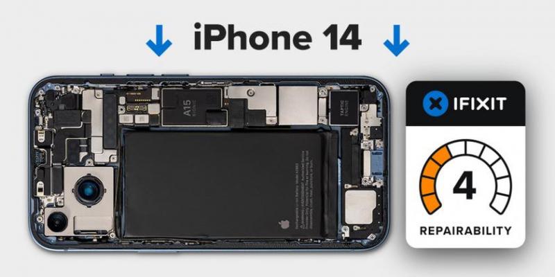 З 7 до 4: iFixit знизив рейтинг ремонту iPhone 14 через рік
