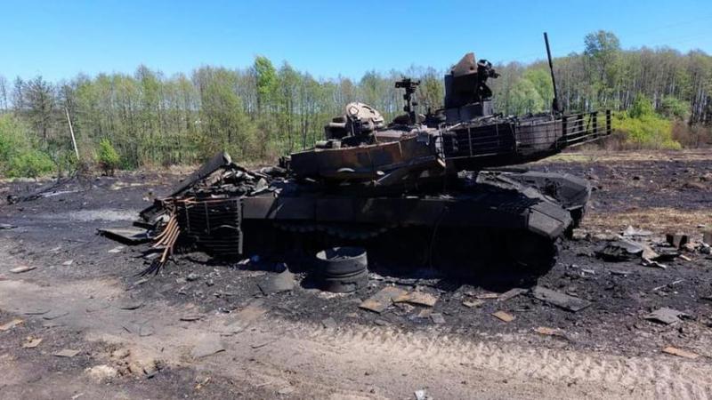 Украинские военные показали на видео трофейный российский танк Т-90М «Прорыв» стоимостью до 4,5 млн долларов