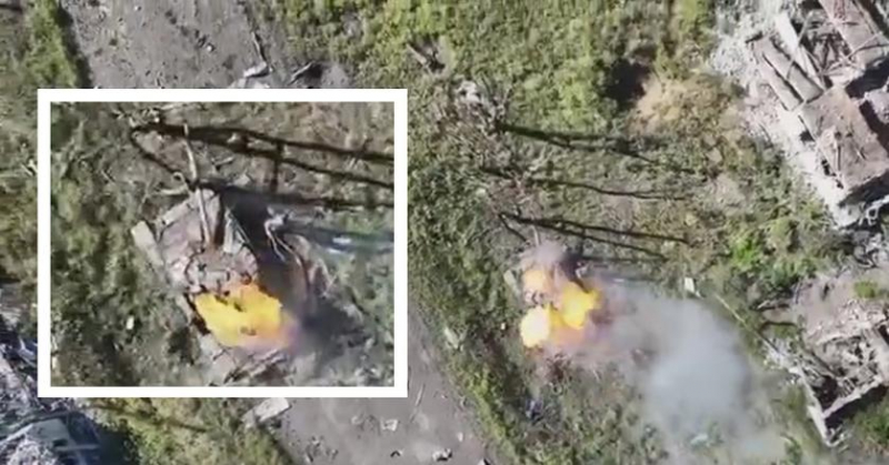 Украинский дрон гранатой М67 уничтожил российский модернизированный танк Т-72Б3 образца 2016 года стоимостью более 1 миллиона долларов