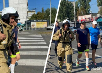 Украинский спасатель за 12 часов пробежит 100 км в снаряжении для нового рекорда: фото и видео