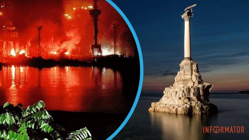 В оккупированном Севастополе прозвучали взрывы. На площадке российского флота вспыхнул пожар: фото и видео