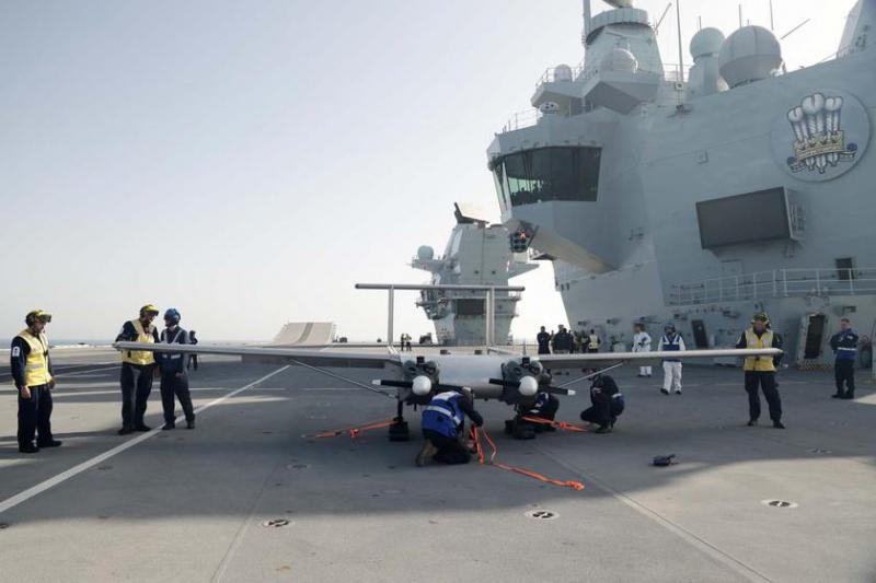 Великобритания протестировала доставку грузов с помощью дрона HCMC на свой крупнейший авианосец HMS Prince of Whales стоимостью 3,85 миллиарда долларов