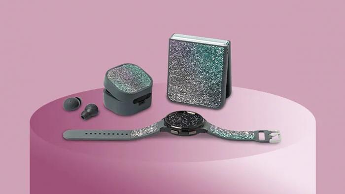Аксессуары Swarovski для Samsung и Galaxy Flip 5, Buds 2 Pro и Watch 6 Classic — только в составе Premium Box