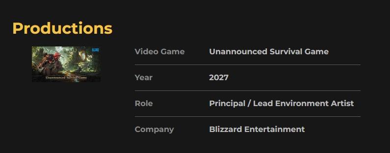 Художник Blizzard проболтался? Стали известны ожидаемые сроки выхода фэнтезийного симулятора выживания от американской компании