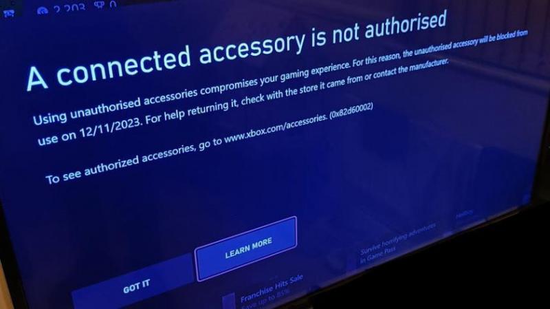 Microsoft начнет блокировать «неавторизованные» аксессуары Xbox с 12 ноября