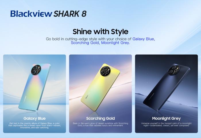 Мощность и 120 Гц всего за $94 – Blackview представила новую линейку смартфонов SHARK