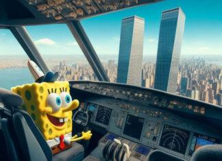 Пользователи Bing Image Creator сгенерировали изображение теракта 9/11, где самолетом управляют Микки Маус и Губка Боб