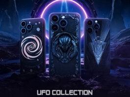 UFO collection iPhone 15 Pro и Pro Max от Caviar: дизайн на заказ с использованием элементов из космоса в Хэллоуин