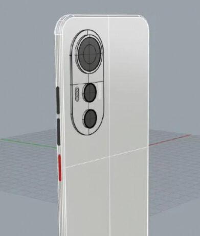 Чертеж корпуса Huawei Nova 12 Ultra демонстрирует блок камер и заднюю панель