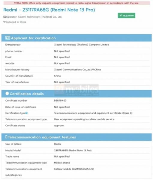 Global Redmi Note 13 Pro получит версии 5G и LTE — возможно, с разными процессорами