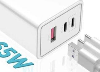 HTC представила GaN-зарядку с тремя USB-портами и мощностью 65 Вт за $30