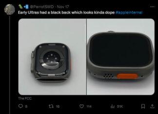 Интересный прототип Apple Watch Ultra попал в сеть: согласно документам FCC, компания Apple экспериментировала с темной керамической задней крышкой
