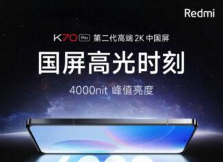 Кто больше? Экраны Redmi K70 Pro получат 4000 нит пиковой яркости