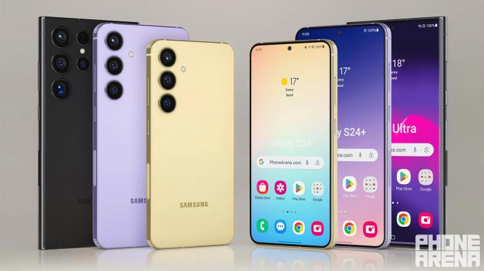 Множество качественных рендеров Samsung Galaxy S24, S24+ и S24 Ultra на основе доступной информации