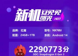 Nubia RedMagic 9 Pro набрал 2 290 773 баллов в AnTuTu и «засветил» характеристики в тесте