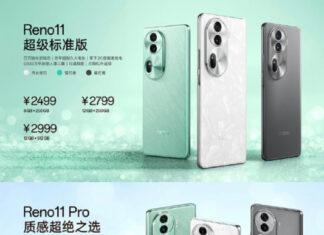 Oppo представила Reno11 и Reno11 Pro по цене от $350