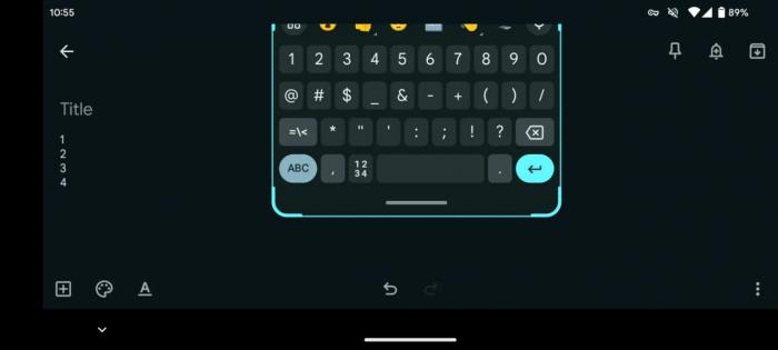 Переключите Gboard на плавающую альбомную клавиатуру