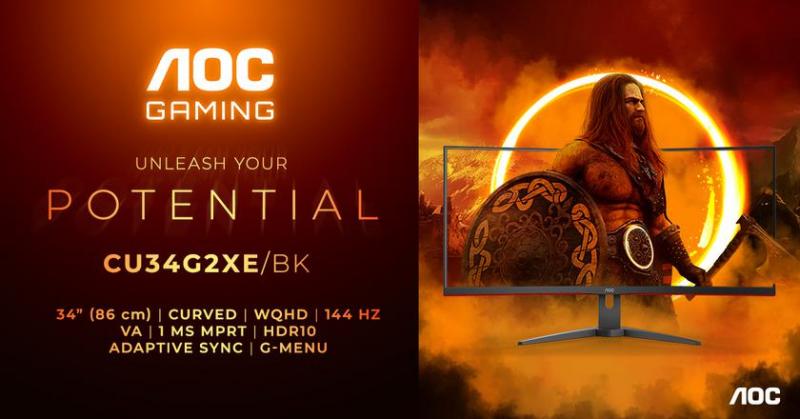 AOC Gaming CU34G2XE/BK — изогнутый игровой монитор с частотой обновления 144 Гц £ 299