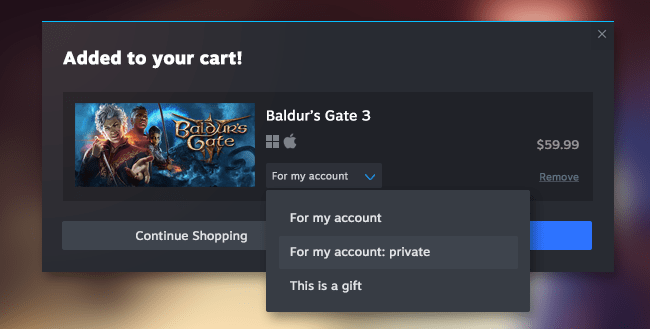 Бета-версия Steam получила важное обновление: пользоваться корзиной стало удобнее, а игры можно скрыть от других