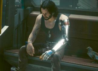 Благодаря обновлению 2.1 в Cyberpunk 2077 можно встретить известный мем с грустным Киану Ривзом