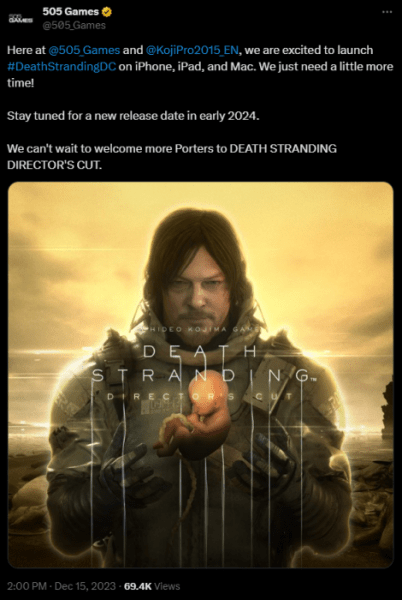 Дата выхода Death Stranding для iPhone, iPad и Mac перенесена на 2024 год