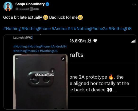 Еще больше подробностей о Nothing Phone (2a): Dimensity 7200, Glyph LED и большой экран!