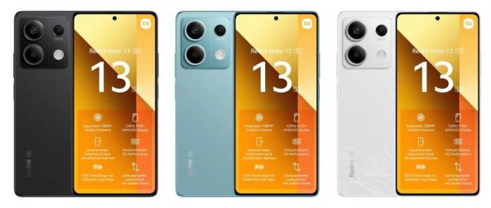 Изображения всех пяти глобальных моделей Redmi Note 13 появились в сети накануне запуска 4 января