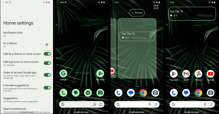 Pixel Launcher наконец-то позволяет пользователям удалять виджет по умолчанию!