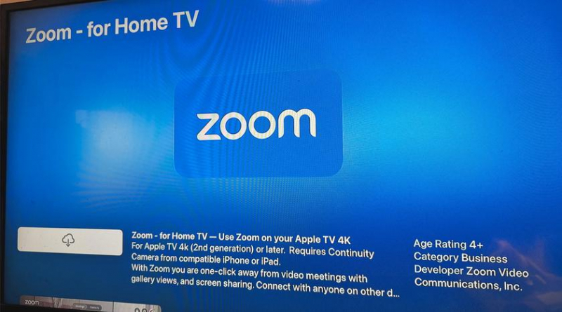 Приложение Zoom с поддержкой камеры непрерывности теперь доступно на Apple TV 4K