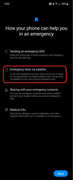 Утечка интерфейса Samsung Galaxy S24 доказывает наличие спутниковой связи в чрезвычайных ситуациях