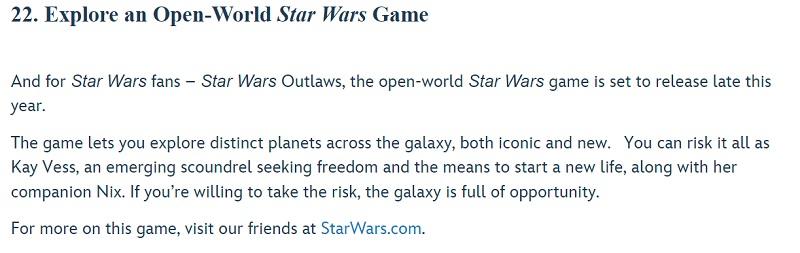 Disney: экшен Star Wars Outlaws от Ubisoft выйдет в конце 2024 года