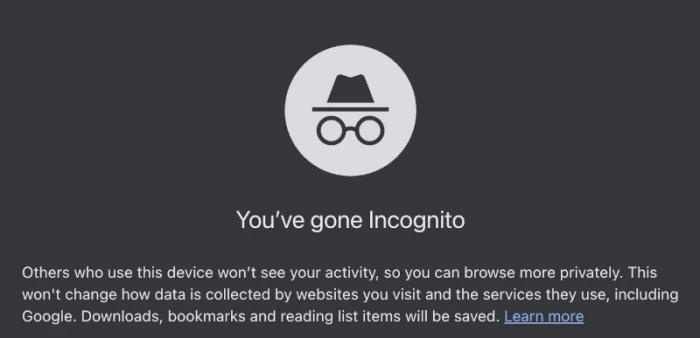 Google обновил предупреждение о режиме инкогнито в Chrome после иска